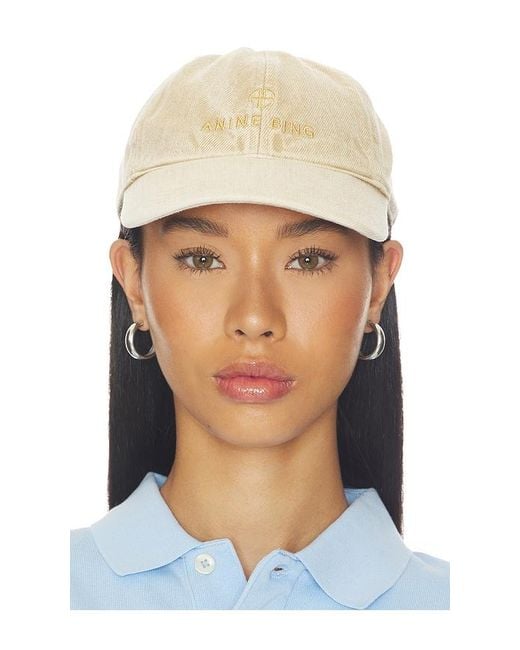 Anine Bing Natural Jeremy Baseball Cap