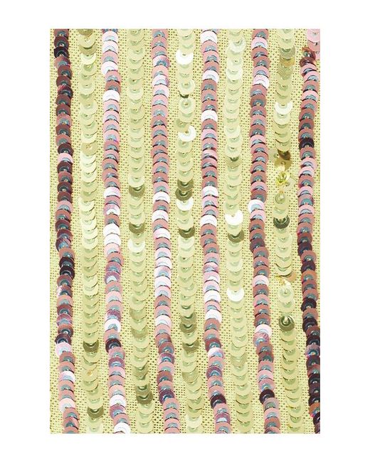 Area Natural Wrapped Sequin Mini Dress