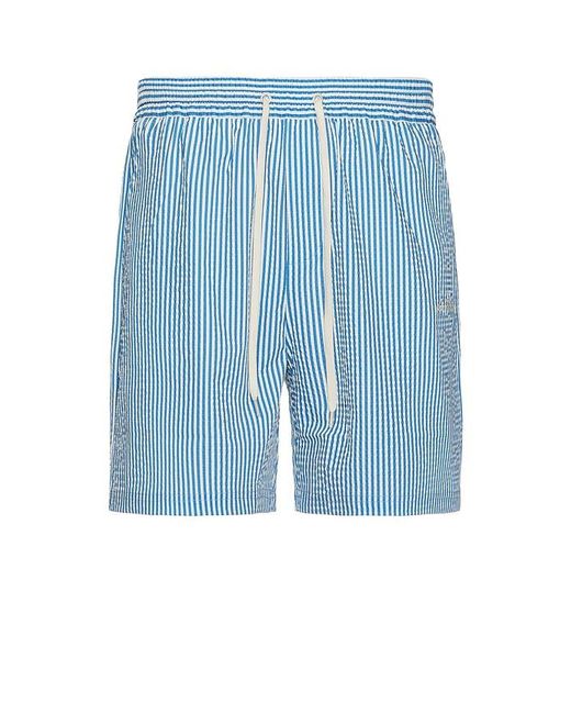 Stan stripe seersucker swim shorts Les Deux de hombre de color Blue