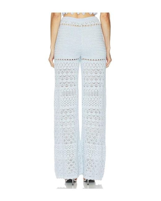retroféte Blue Ornelie Crochet Pant