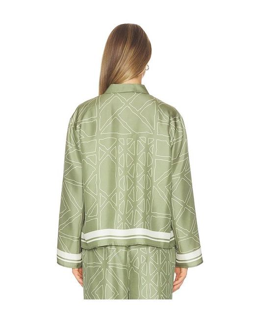 Malbon Green Irena Button Up Shirt