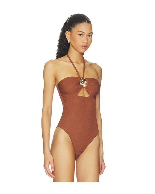 PATBO Brown Cora Knit Bodysuit