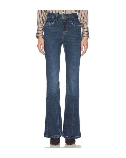 FAVORITE DAUGHTER Blue The Valentina Super High Rise Flare Jean