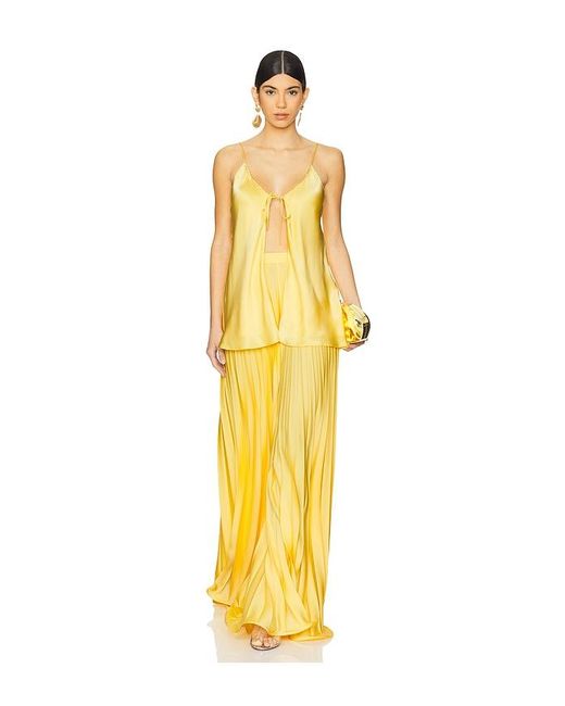 SELEZZA LONDON Yellow Alexia Top