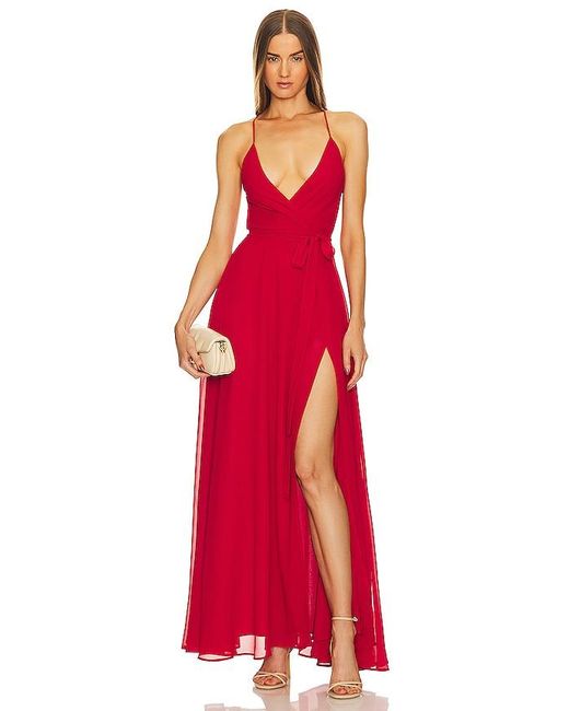 Michael Costello Red X Revolve Hoku Gown
