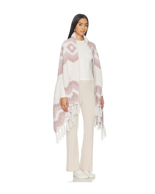 Barefoot Dreams White Cozychic Mosaic Wrap