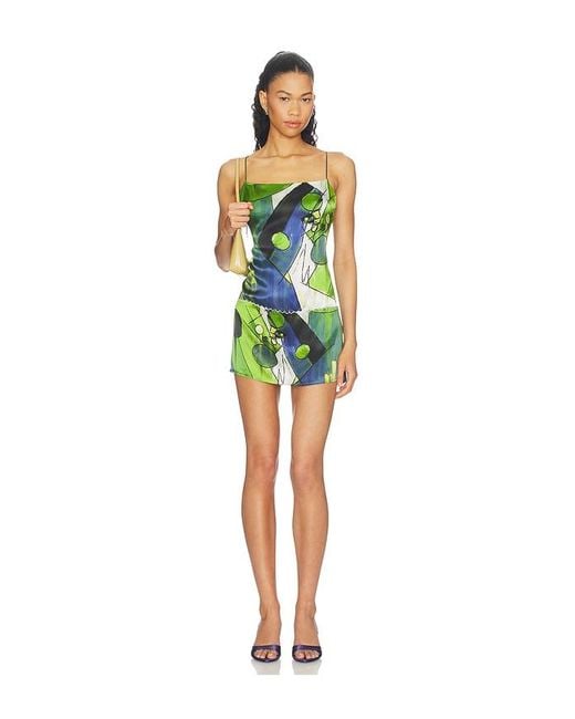YELLOW THE LABEL Blue X Revolve Odette Silk Dress