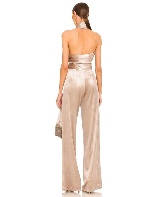 Bronx and Banco Synthetic X Revolve Cleopatra Jumpsuit in Champagne ...
