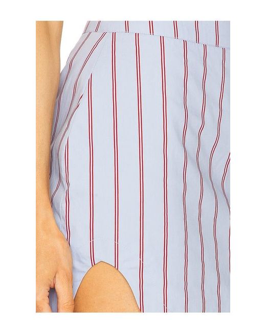 Line & Dot Blue Getty Mini Skirt