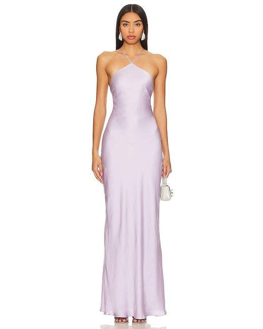 Line & Dot Purple Kira Maxi Dress