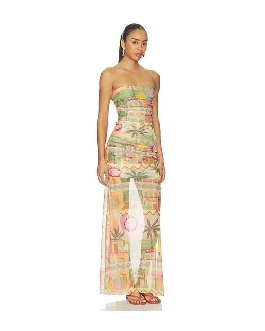 Amanda Uprichard Metallic Leo Maxi Dress