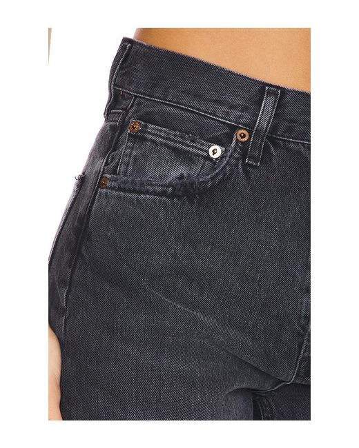 Agolde Blue 90's Pinch Waist High Rise Straight Jeans