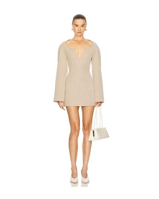 Camila Coelho Natural Leona Mini Dress