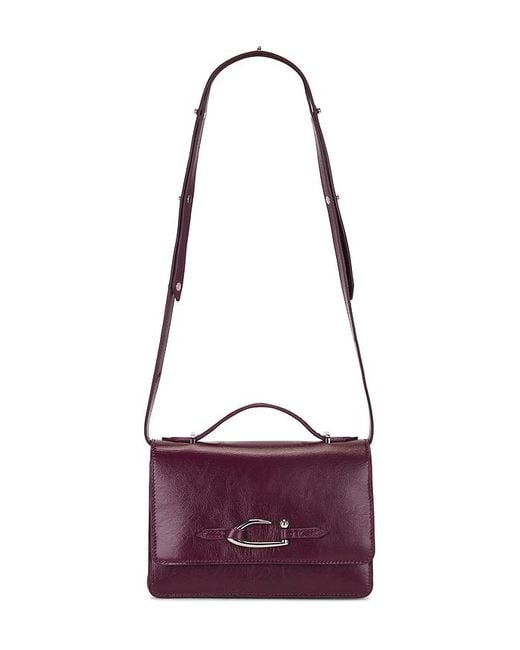By Far Purple Nara Top Handle Bag