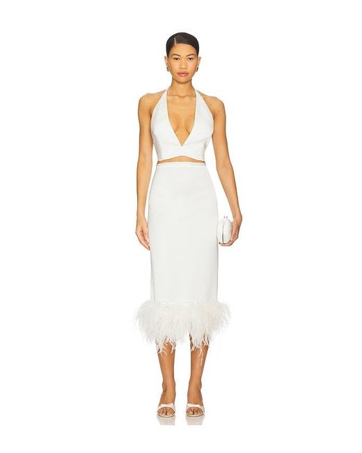 Milkwhite White X Revolve Top With V Neckline