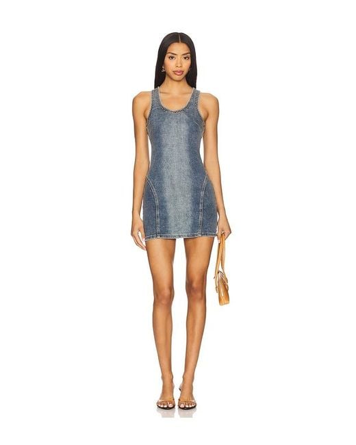 One Teaspoon Blue Denim Mini Dress