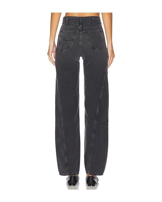 Free People Black Aster Straight Leg Jeans