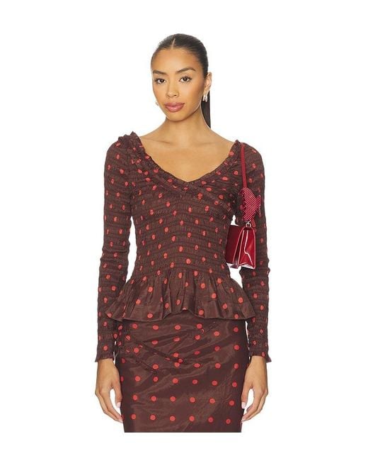 Damson Madder Suri Shirred Blouse