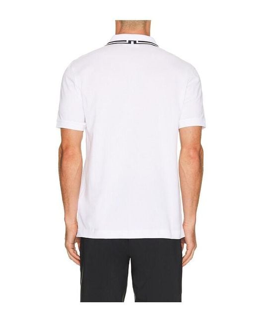 J.Lindeberg White Joey Tipping Polo for men