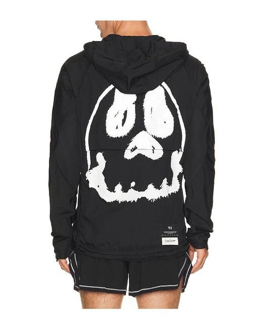 Y-3 Black Gfx Run Jacket for men
