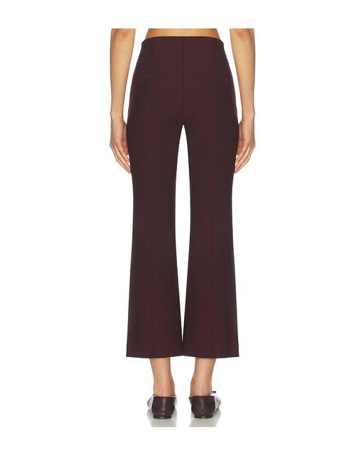 Vince Red Mid Rise Pintuck Crop Flare Pant