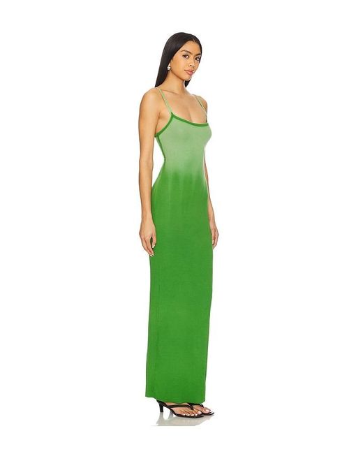 Cotton Citizen Green Verona Spaghetti Maxi Dress