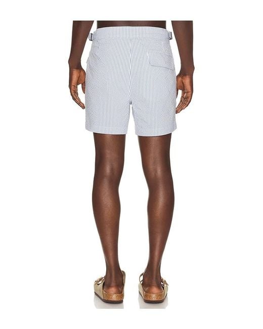 Onia White Calder Buckle 5 Swim Trunk for men