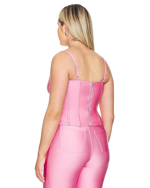 GOOD AMERICAN Pink Compression Shine Corset