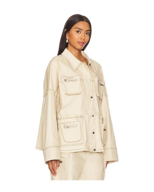 BY.DYLN Natural Twill Utility Cargo Jacket