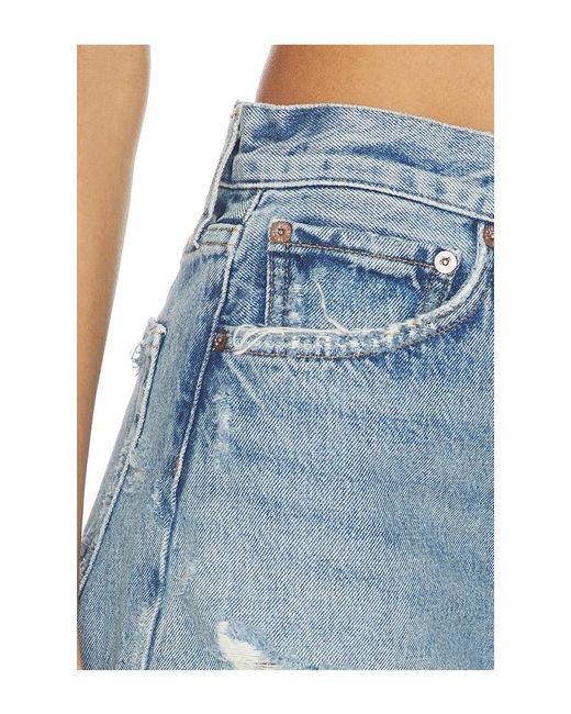 Agolde Blue Long Parker Shorts
