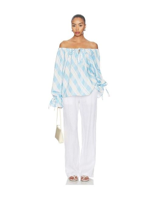 Sleeper Blue Cha-Cha Lounge Blouse