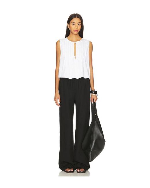 WeWoreWhat White Tie Front Flare Top