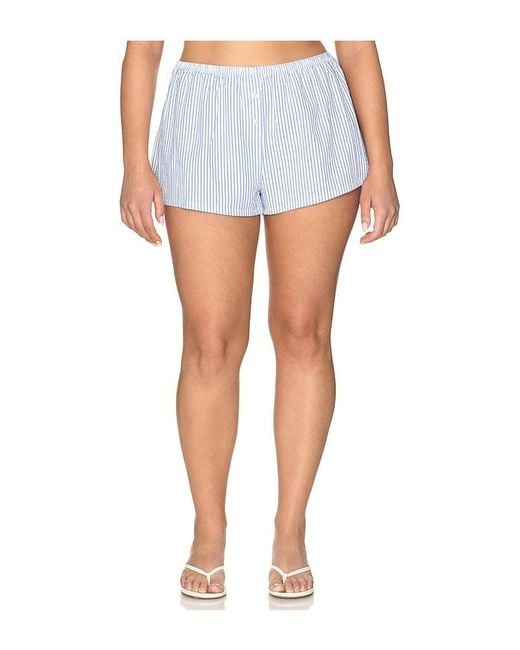 GOOD AMERICAN Blue The Pull On Shorts
