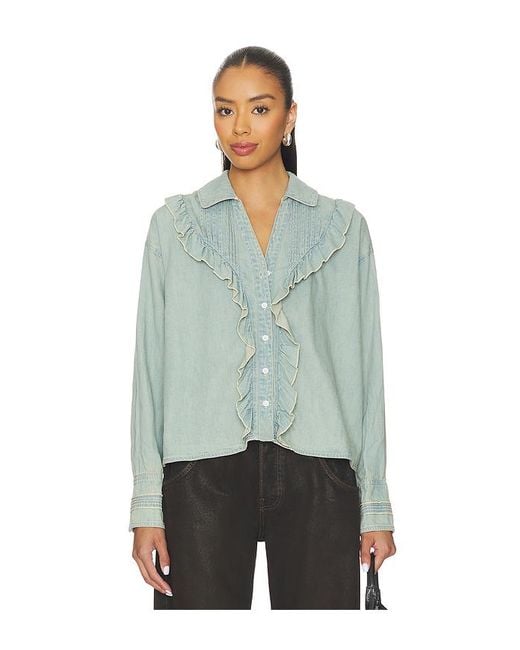 Free People Tattered And Ruffled トップ Green