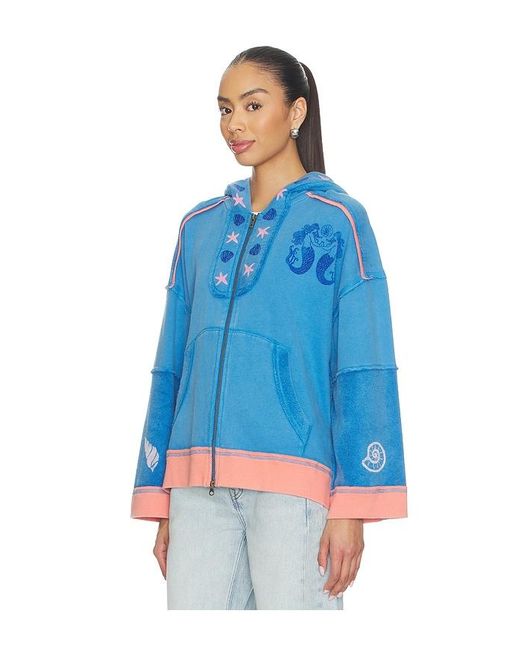 Free People Blue X We The Free Seashell Cardi