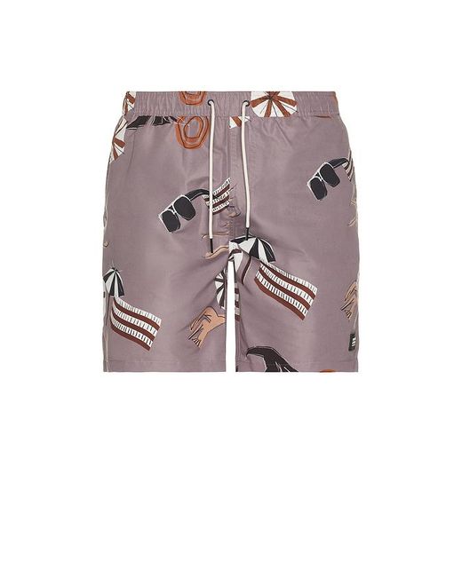 Printed Swim Shorts En Color Marrón Talla En Scotch & Soda de hombre de color Pink