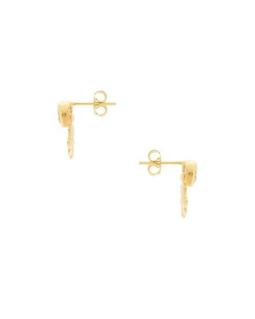 Mazin Jewels Metallic Sunray Earrings