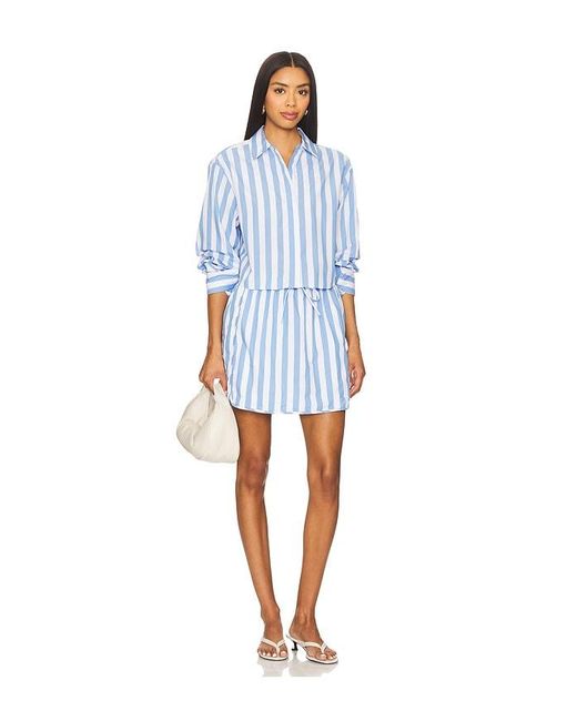 Jonathan Simkhai Blue Catherine Boxer Skirt