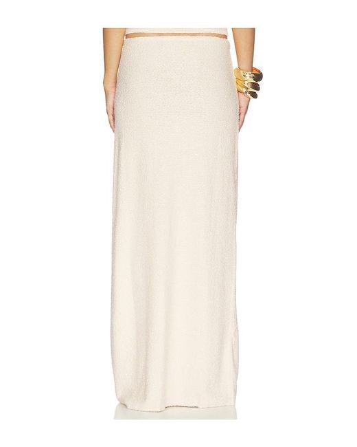 SRG White Tamilore Textured Knit Skirt