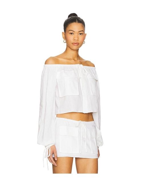 GUIZIO White Akiko Top