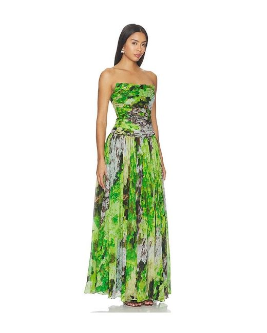 La Fuori Green Fairy Fern Draped Dress