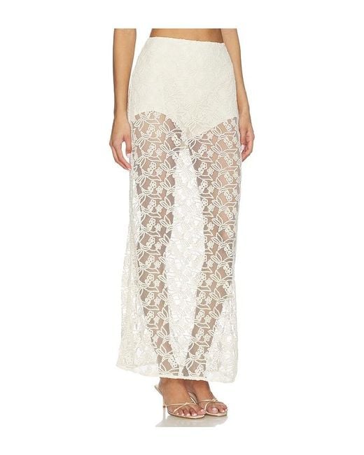 Bardot Natural Venetia Sheer Skirt
