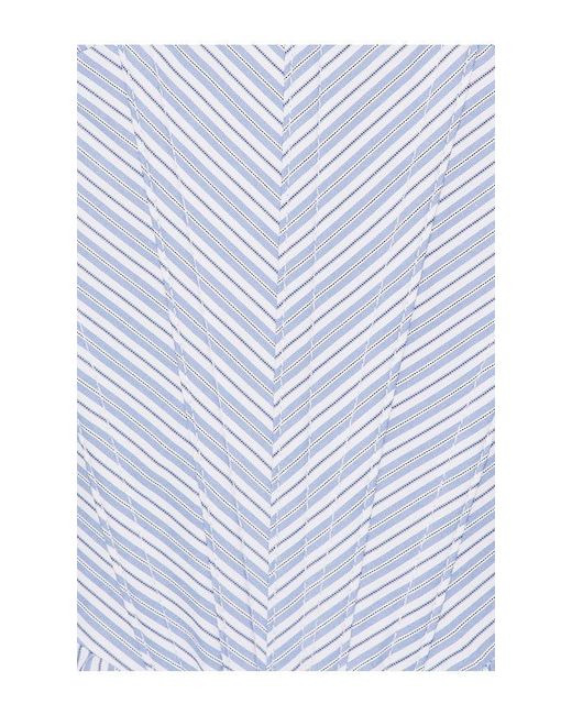 Bardot White Lola Corset Stripe Midi Dress