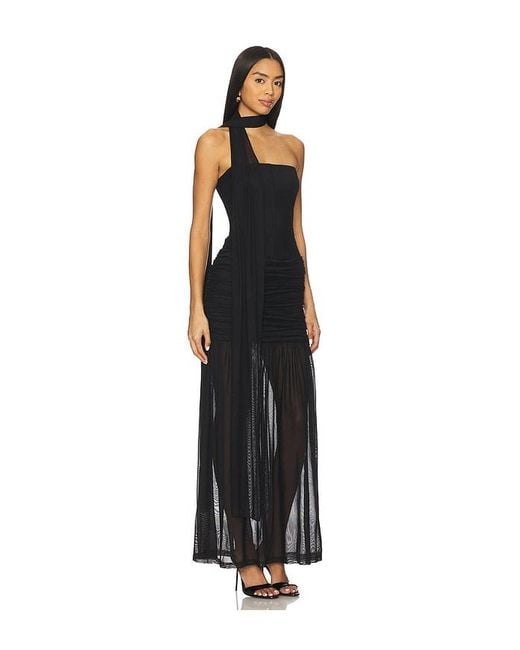 Runaway the Label Black Lillie Corset Maxi Dress
