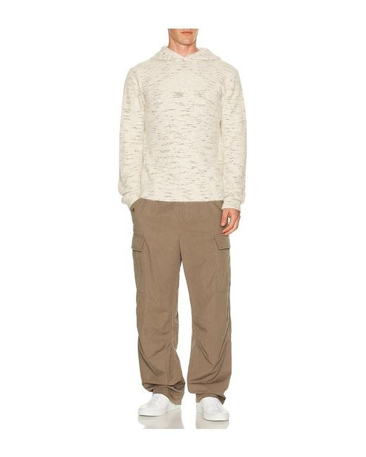 Marine Layer White Fuzzy Sweater Hoodie for men