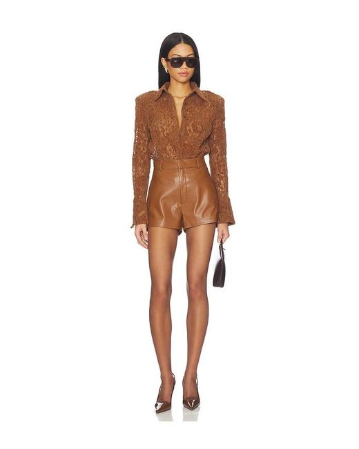 NonChalant Label Brown Eliza Top