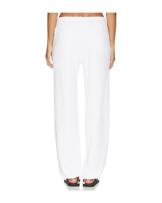 ÉTERNE White French Terry Boyfriend Pocket Sweatpant