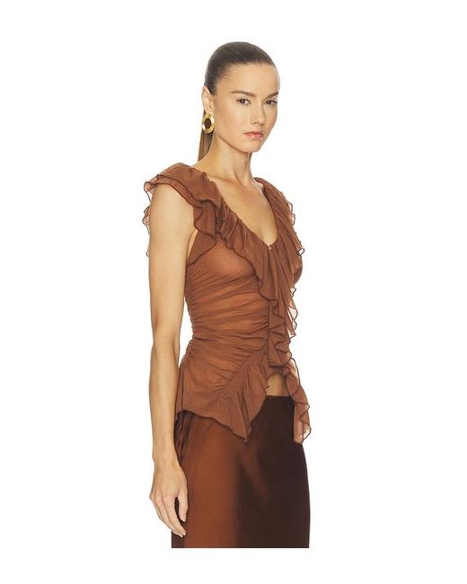 Free People Brown Blythe Vest Top