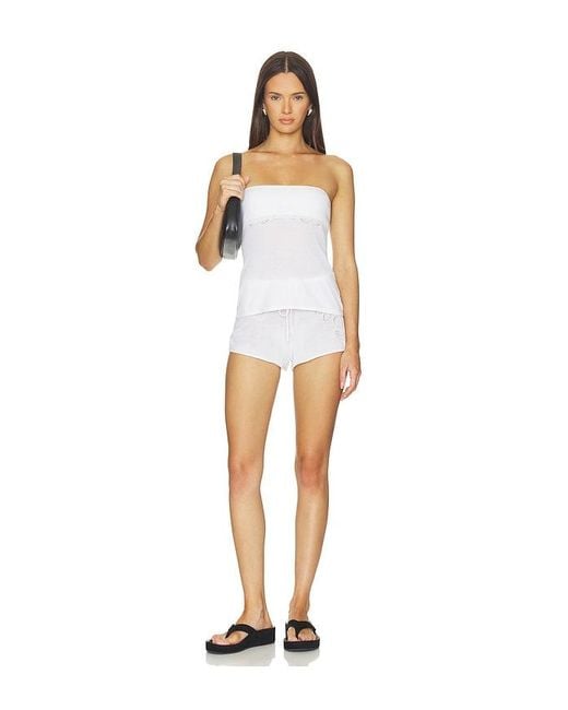 Frankie's Bikinis White Margot Knit Tube Top