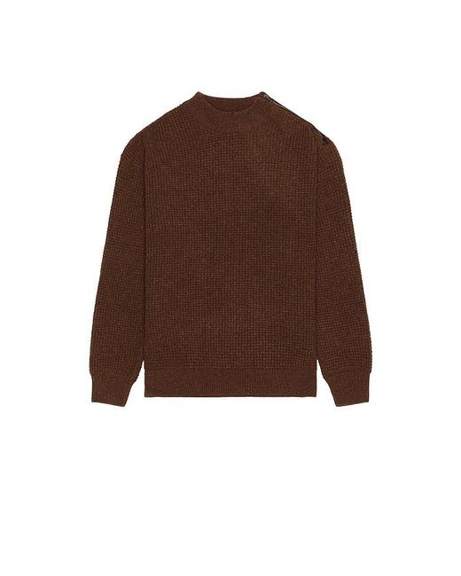 Barbour Brown Gearstone Textured Knit Sweater for men